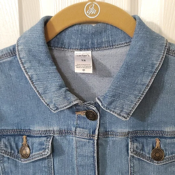 Carter's Denim Button Front Jacket Girls Size 12 - Picture 4 of 10